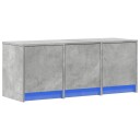  TV-benk med LED betonggrå 97x34x40 cm konstruert tre
