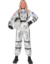 Sølvfarget Astronaut Damekostyme - Large