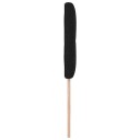  Hodegavl knappet svart 90 cm stoff