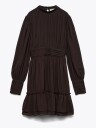 Vero Moda Aware Birdia Long Sleeve High Neck Short Dress Brun XS