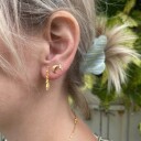 Jane Kønig Small Half Moon Stud Forgylt Sølv Sterling 925 Onesize