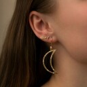 Three Dots Earstick Piece Forgylt-Sølv Sterling 925 Onesize