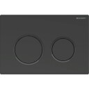 Geberit Omega 20 Round Betjeningsplate, Matt Sort/sort