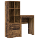  Skrivebord med lagring 2 pcs Gamle tre 45,5 x 34 x 127 cm