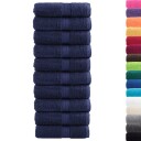  Premium gjestehåndklær SOLUND 10 stk marineblå 30x50 cm 600gsm