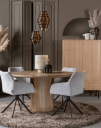 Trend Collection Wilmington Spisebord Natur Rund – Ø130 x 76 cm
