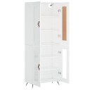 vidaXL Highboard hvit 69,5x34x180 cm konstruert tre 8720845490157