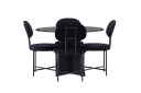 Venture Home Bootcut Spisegruppe 110 cm Rund med 4 Stella Stoler Sort