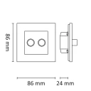 Unilamp Dimmer Unidim Duo 2x250w 1-Pol Hvit