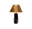 Camelia bordlampe antikk messing / svart