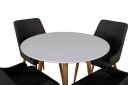 Venture Design Polar & Plaza spisegruppe Hvit/grå 4 st stoler & bord 90 cm
