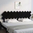 vidaXL Sengegavl svart 196x3x80,5 cm heltre furu