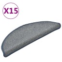 vidaXL Trappetrinnstepper 15 stk lysegrå og blå 56x17x3 cm