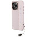 Karl Lagerfeld Mobildeksel i Saffiano med Rhinestones og Charm til iPhone 15 Pro Max Rosa