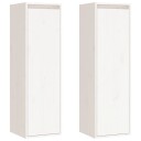vidaXL Veggskap 2 stk hvit 30x30x100 cm heltre furu