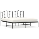 vidaXL Sengeramme i metall med sengegavl svart 183x213 cm 8721012211032