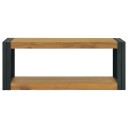 vidaXL Veggmontert baderomsskap 90x45x35 cm heltre teak