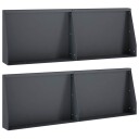 vidaXL Støttemur 4 stk. 60 x 12 x 30 cm Stål Antrasitt