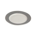 Nova Abby Tallerken 21cm Svart Stripet m/Gullkant