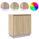  Sideboard med LED i Sonoma Eik 71 x 34.5 x 75 cm Laget av konstruert tre