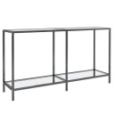 vidaXL Konsollbord gjennomsiktig 140x35x75,5 cm herdet glass