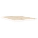 vidaXL Sengeramme hvit 135x190 cm Double heltre furu 8720845639952