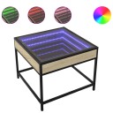  Salongbord med Infinity LED sonoma eik 50x50x41 cm 847678