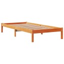  Sengeramme med hodegavl voksbrun 75x190 cm heltre furu 3306551