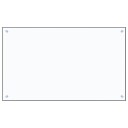 vidaXL Kjøkkenplate gjennomsiktig 100x60 cm herdet glass