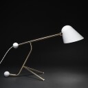 TATO Beghina Bordlampe Hvit & Messing