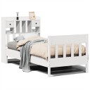  Sengeramme uten madrass hvit 75x190 cm heltre furu 8721158620729