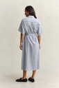 GANT Striped Linen Ss Shirt Dress Blue 40