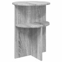 vidaXL Sidetabell med lagring Grå sonoma Ø 39,5 x 55 cm Konstruert tre