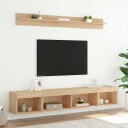  Vegghengte TV enheter med LED 5 deler sonoma eik konstruert tre