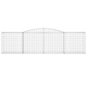 vidaXL Gabionkurv buet 400x50x100/120 cm galvanisert jern