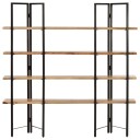 vidaXL Bokhylle 4 etasjer 160x35x160 cm heltre mango