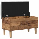vidaXL Oppbevaringsbenk med pute Eiketre 82 x 42 x 46 cm
