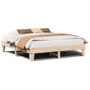  Sengeramme med madrass 200x200 cm heltre furu 8721158369703