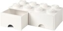 LEGO Oppbevaringsboks med Skuff 8 Hvit