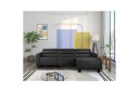 Reclinersofa med hjørne Loft24 Hjørnesofa Loft24 Carpari med manuell recliner Svart Høyrevendt Kunstskinn  