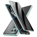 Samsung Galaxy S23 Ultra 5G Magnetisk Deksel med Herdet Glass Privacy Grønn