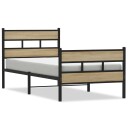  Sengeramme i metall uten madrass sonoma eik 107x203 cm 8721158377050