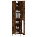 vidaXL Highboard røkt eik 34,5x34x180 cm konstruert tre 8720845484767