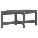 vidaXL Salongbord grå 87x48x35 cm heltre furu