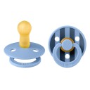 BIBS Studio Colour Smokk 2-Pack Lateks Str 2 Rund Pin/Sky Blue Mix