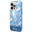 Guess Porcelain Collection Mobildeksel for iPhone 14 Pro Max - Blå