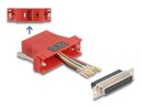 Delock D-Sub 25 Pins Sokkel Til Rj45 Sokkel Monteringssett Rød