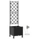 vidaXL Hageplantekasse med vanning og hjul Svart 40 x 40 x 148 cm PP