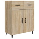 vidaXL Skjenk sonoma eik 69,5x34x90 cm konstruert tre