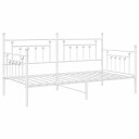 Dagbed Ramme Hvit 90x200 cm Stål